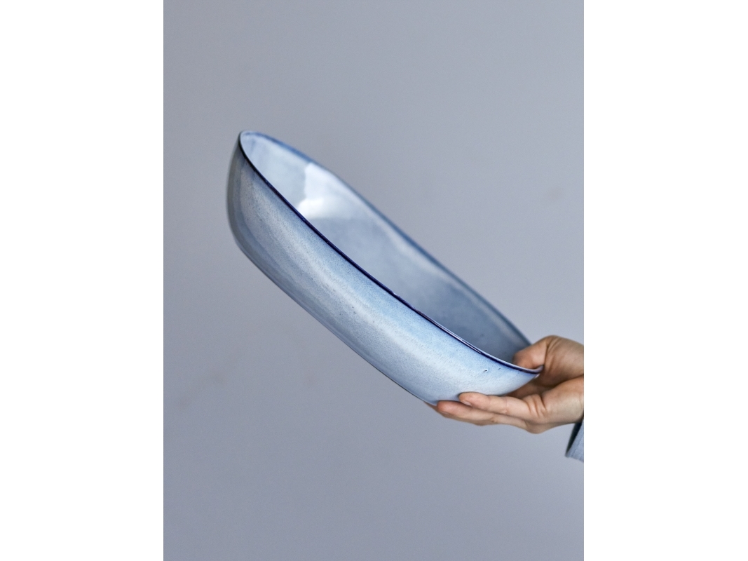 Bloomingville Sandrine Schale, Blue, Steingut