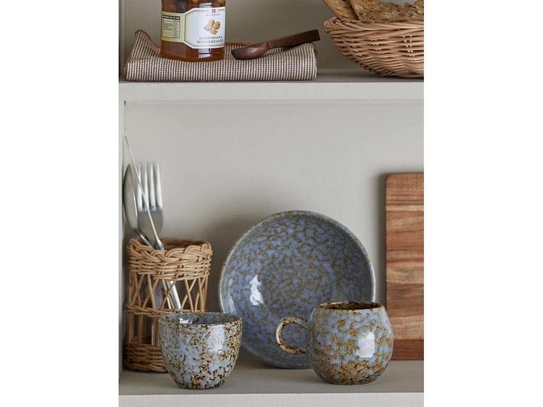 Bloomingville Paula Tasse, Blau, Steingut