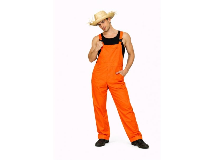 Neonorange Latzhose Kostüm