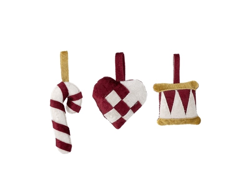 Bloomingville Velua Ornament, Rot, Polyester