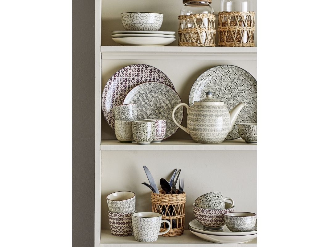 BLOOMINGVILLE Karine Skål, Multifarvet, Stentøj