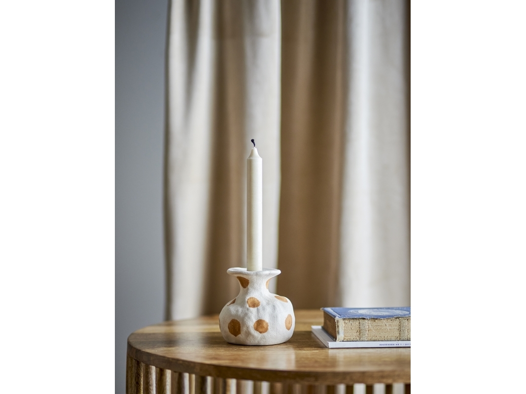 Bloomingville - Byron Lysestage, Natur, Stentøj, D10,5xH10 cm