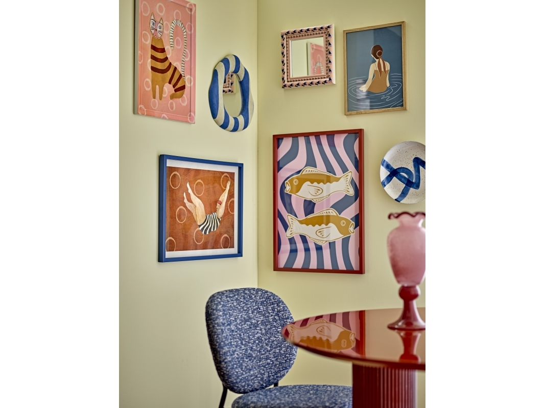 BLOOMINGVILLE Travis väggspegel, blå, polyresin | Baby & barn - Inredning - Speglar för hemmet | GameStuff