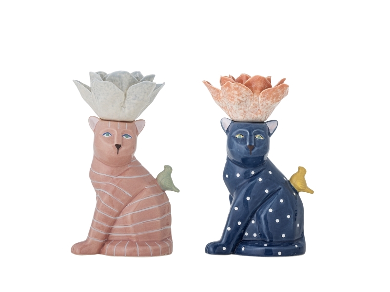 Bloomingville Eri Kerzenhalter, Bunt, Steingut