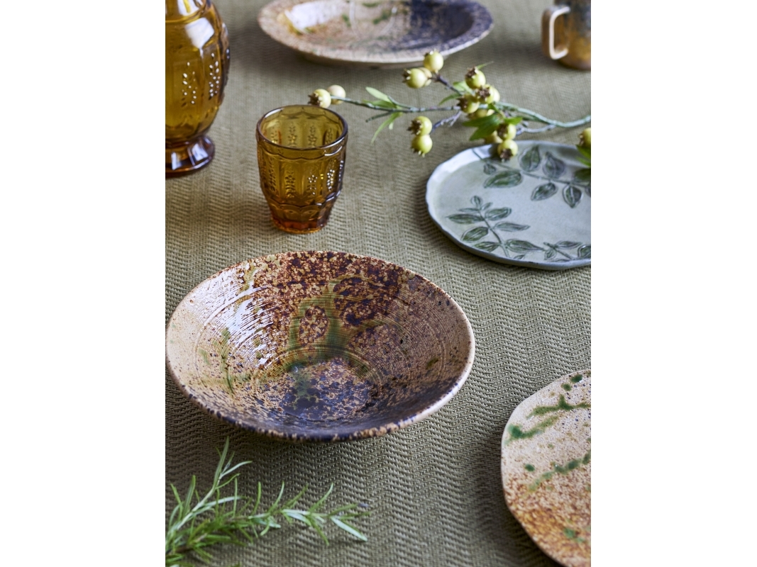 CREATIVE COLLECTION Larken serveringsfat, multicolor, stengods