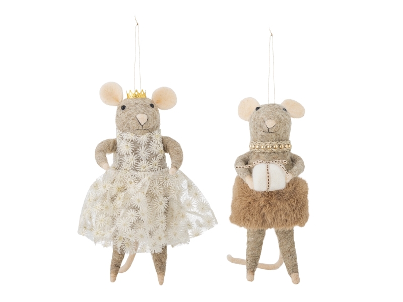 Bloomingville Peo Ornament, Braun, Wolle