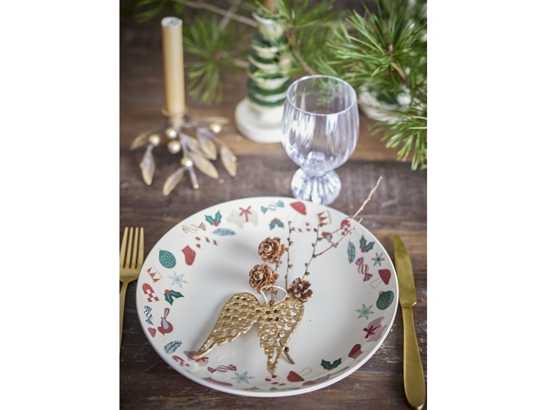 BLOOMINGVILLE Yule Serving Dish, Luonnollinen, kivitavaraa