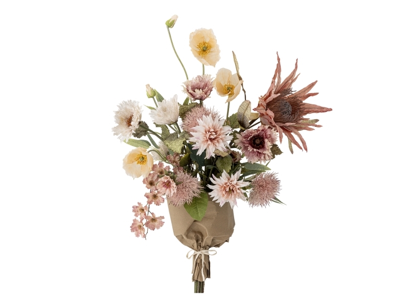 Bloomingville Dust Buket, Rosa, Kunstige Blomster