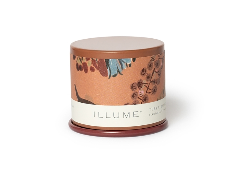 Illume Terra Tabac Demi Vanity Tin Duftlys, Brun,