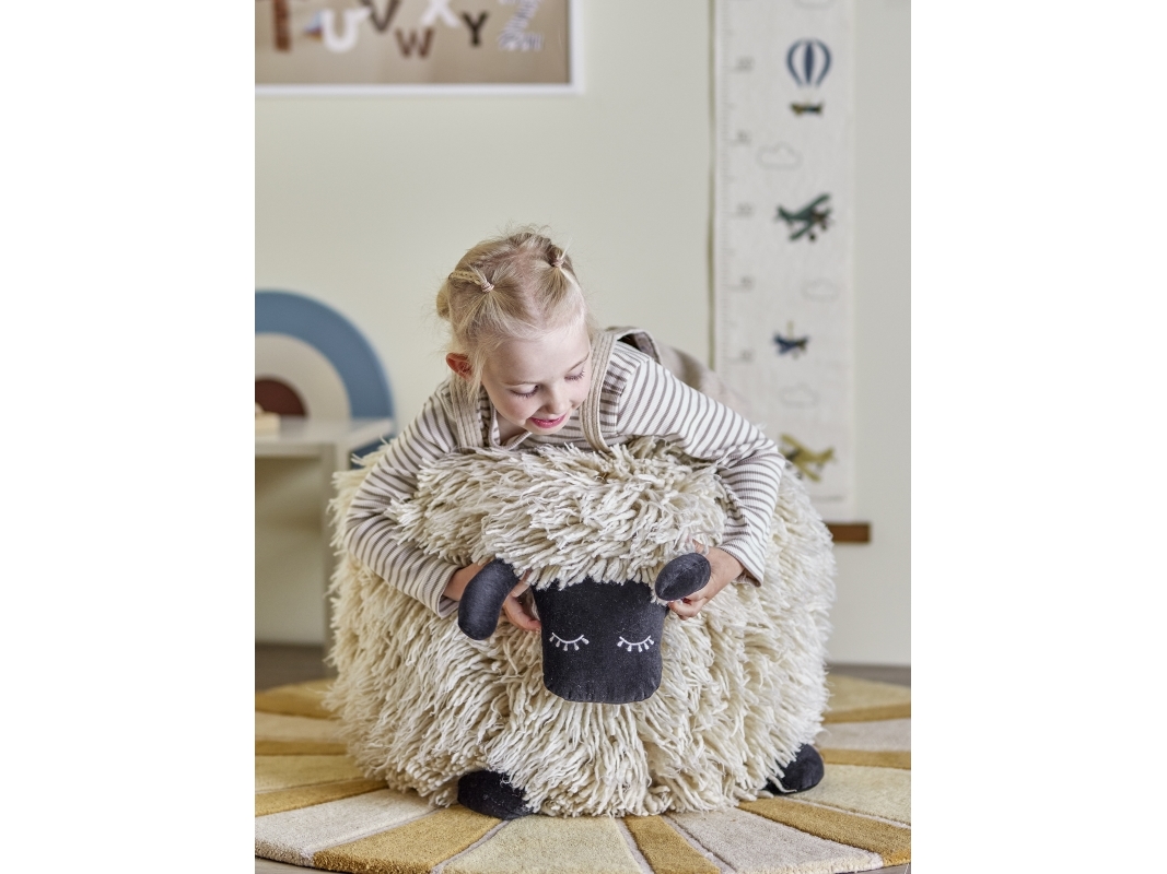 BLOOMINGVILLE MINI Dolly puf, vit, ull