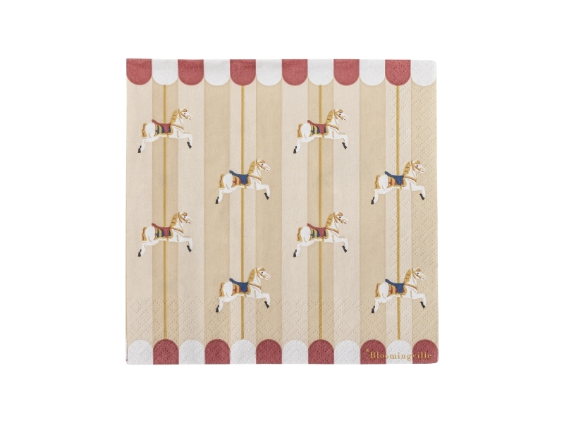 Bloomingville Merry-Go-Round Serviet, Multifarvet, Fsc Mix, Paper
