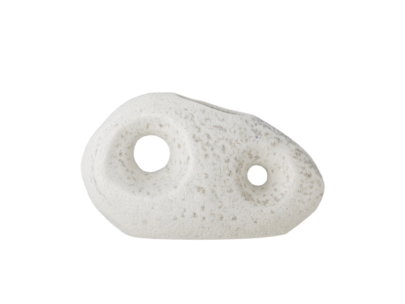 Bloomingville Caia Vase, Weiß, Steingut