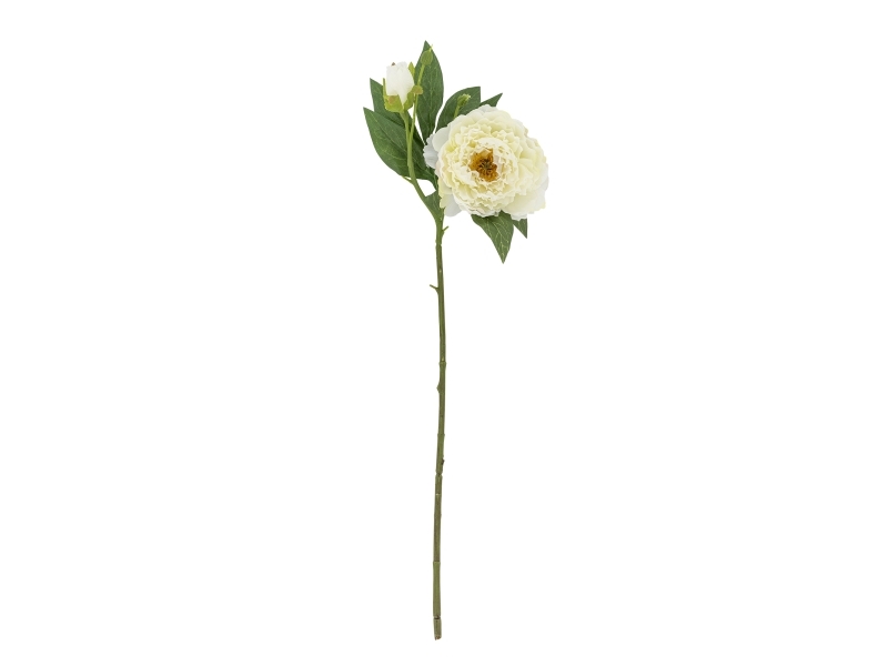 Bloomingville Peony Stilk, Hvid, Kunstige Blomster