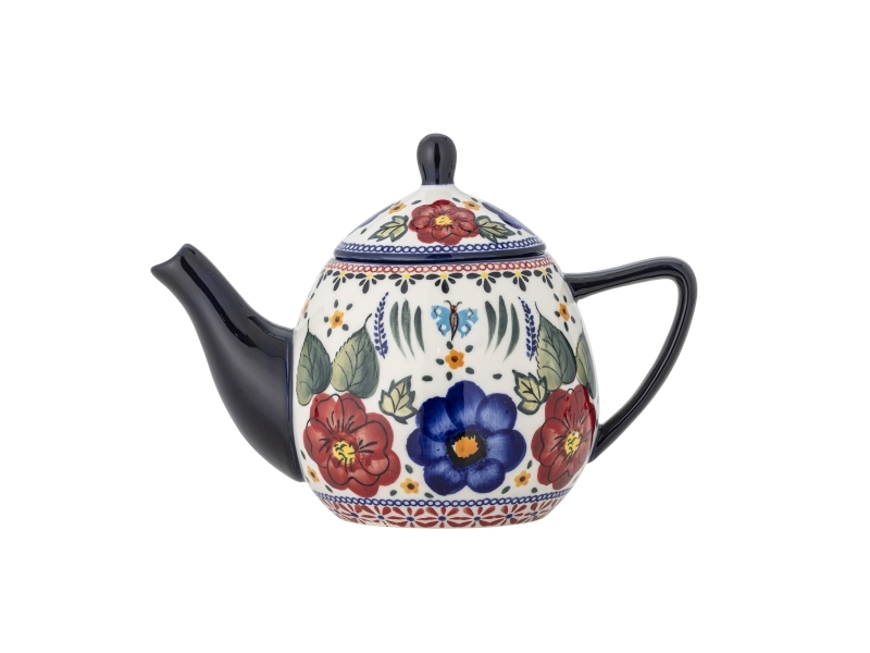 Creative Collection Florist Teekanne Mit Teesieb, Bunt, Steingut