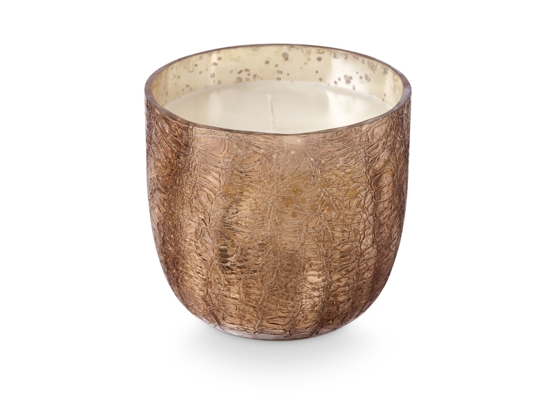 Illume Woodfire Crackle Glas Duftlys, Brun,