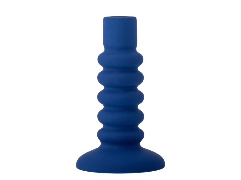 Bloomingville Thorne Kerzenhalter, Blau, Steingut