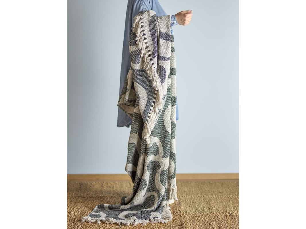 BLOOMINGVILLE Salobre Plaid, Sort, Genanvendt Bomuld