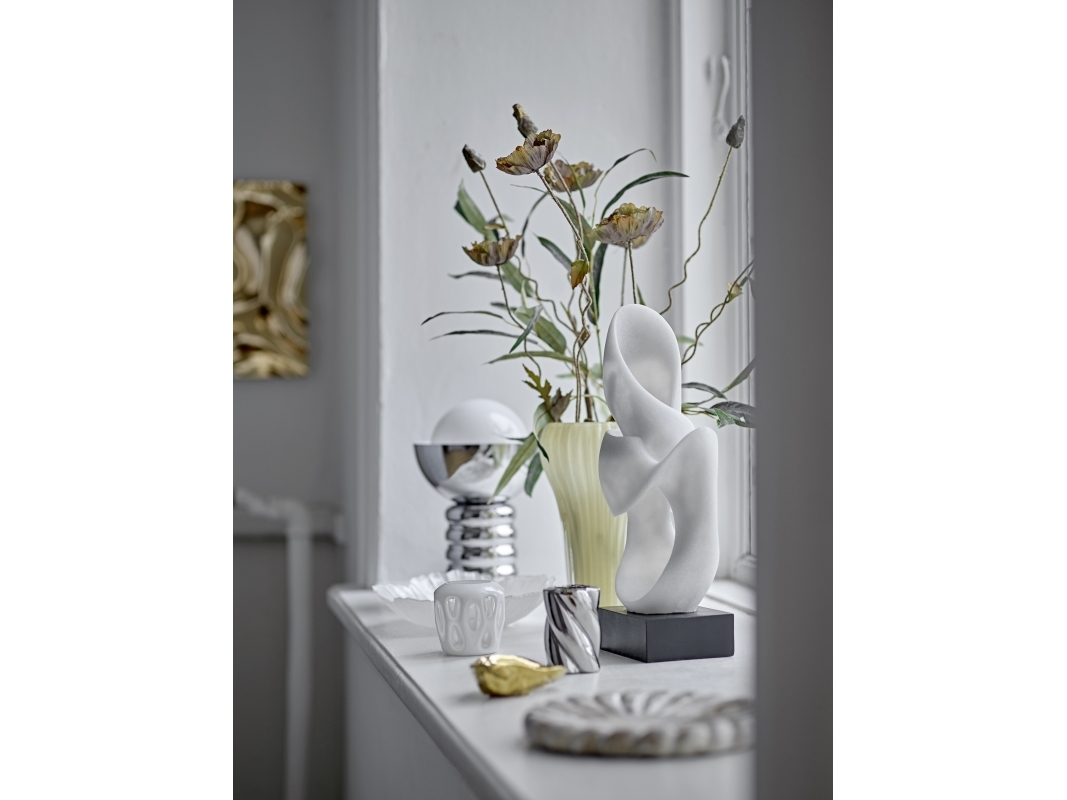 BLOOMINGVILLE Alistair dekor vit i polyresin