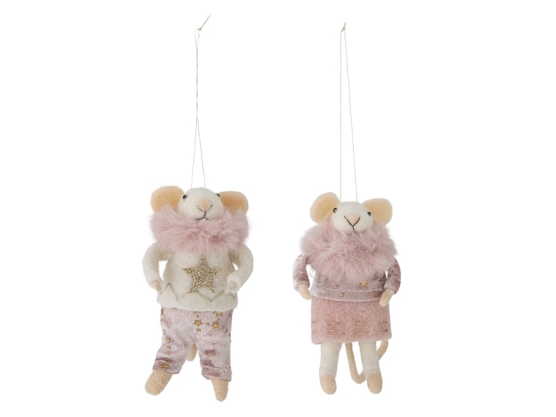 Bloomingville Peo Ornament, Rose, Wolle