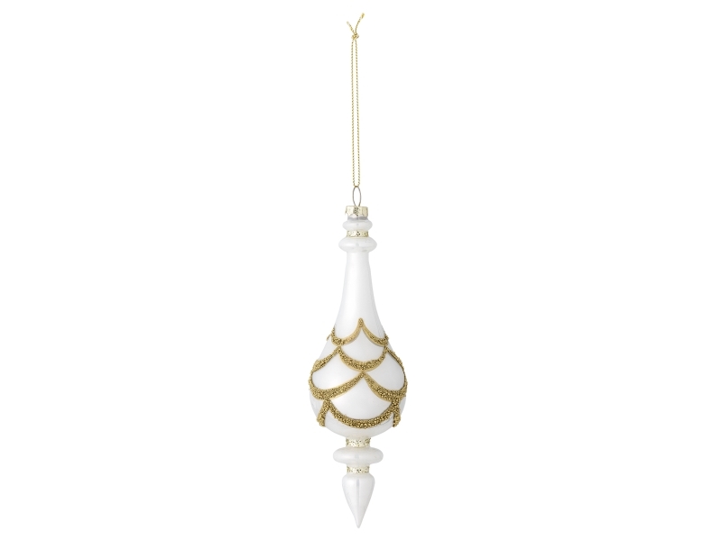 Bloomingville Hisar Ornament, Weiß, Glas
