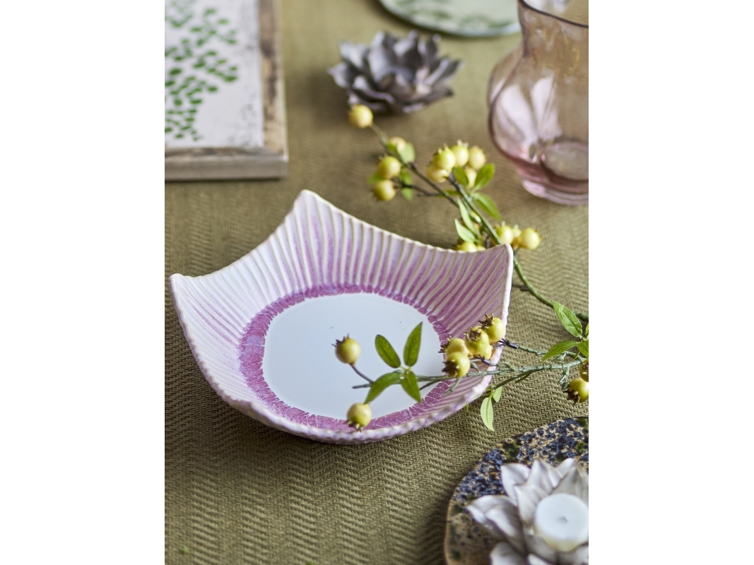 CREATIVE COLLECTION Floral Bowl, rosa, stengods | Baby & barn - Inredning - Skålar | GameStuff