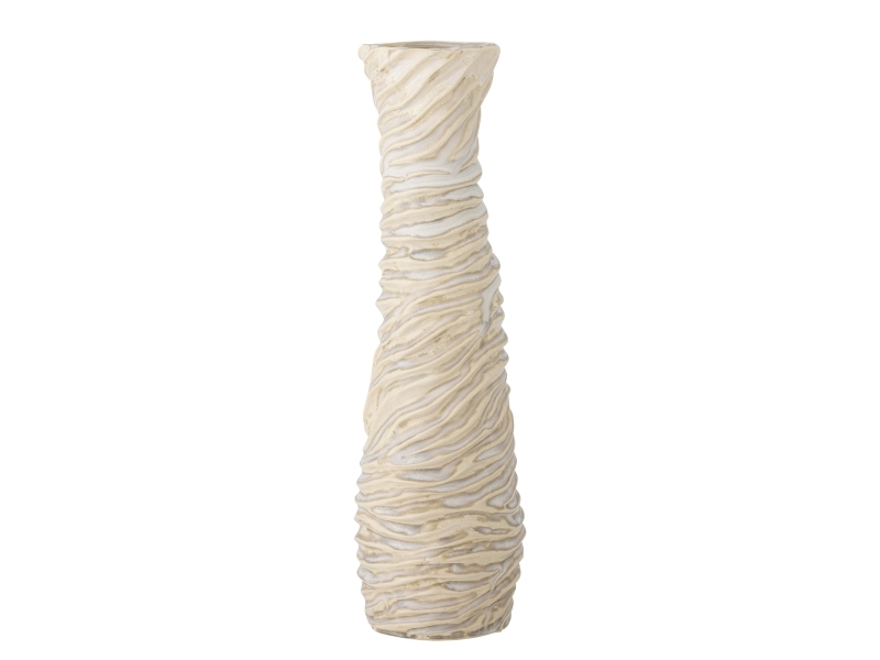 Bloomingville Damien Vase, Hvid, Stentøj