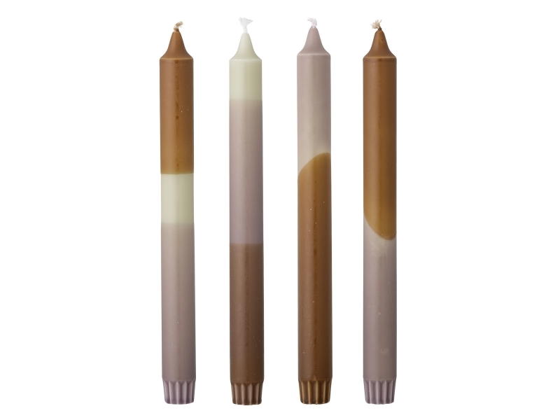 Bloomingville Dip Dye Stearinlys, Multifarvet, Paraffin