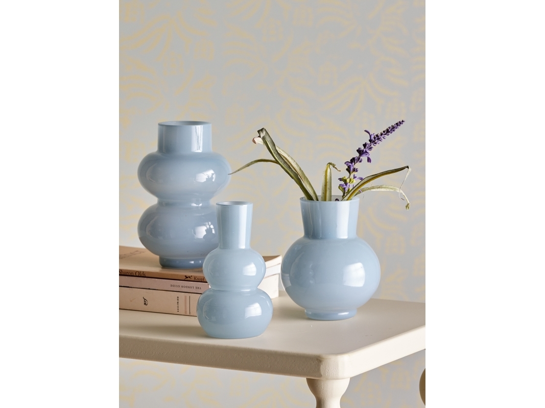 BLOOMINGVILLE Kinsie Vase, Blå, Glas | Baby & barn - Inredning - Till vardagsrummet | GameStuff