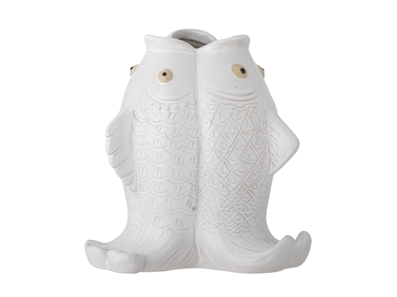Creative Collection Fili Vase, Weiß, Steingut