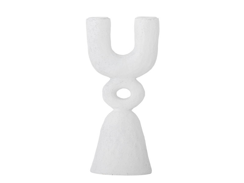 Bloomingville Syra Kerzenhalter, Weiß, Polyresin