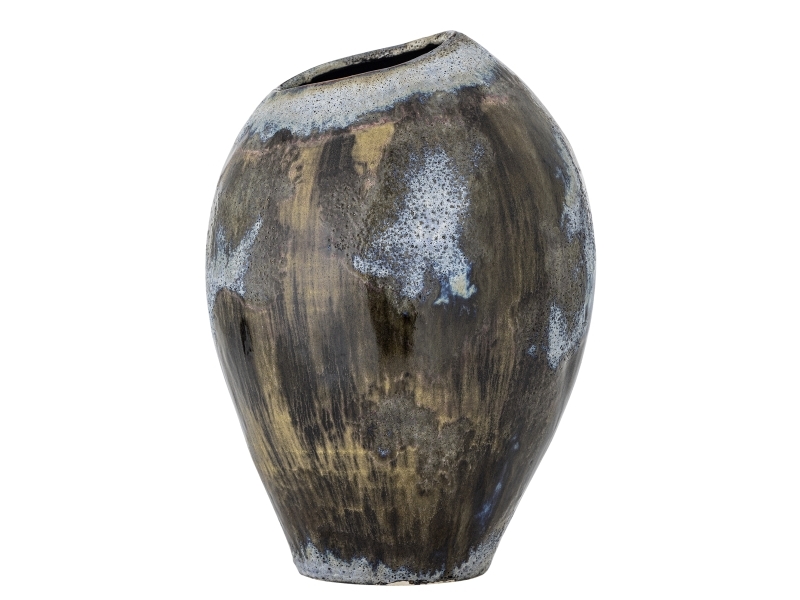 Bloomingville Senja Vase, Braun, Steingut