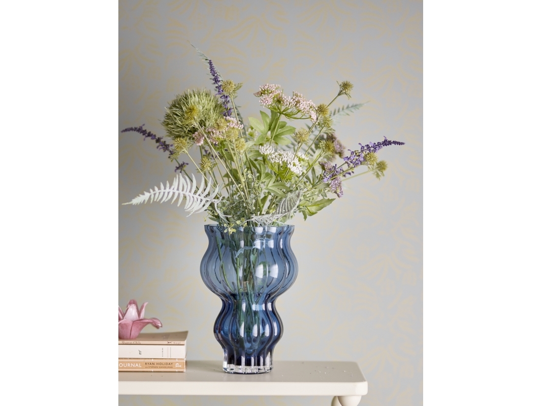 BLOOMINGVILLE Zanna maljakko, sininen, lasi