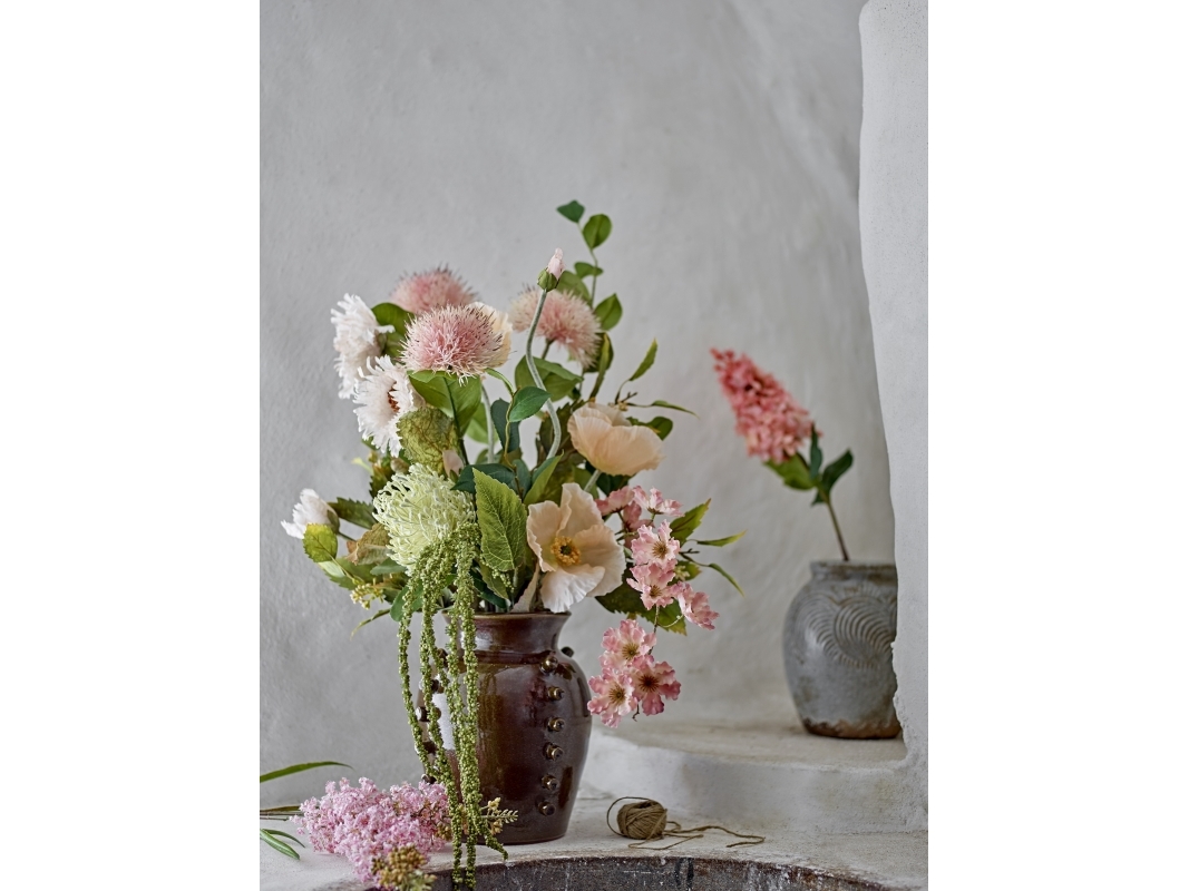 Bloomingville - Hydrangea Stilk, Rosa, Kunstige Blomster, D11xH76 cm