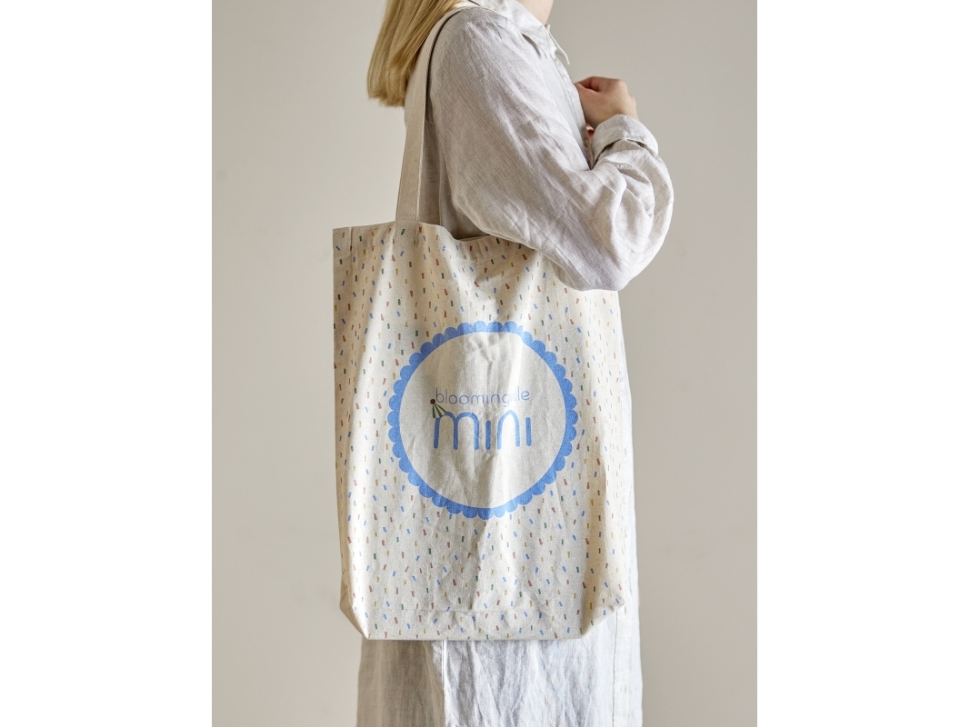 Bloomingville - Celebrate Mulepose, Blå, Bomuld, L38xH40 cm, Handle H25 cm