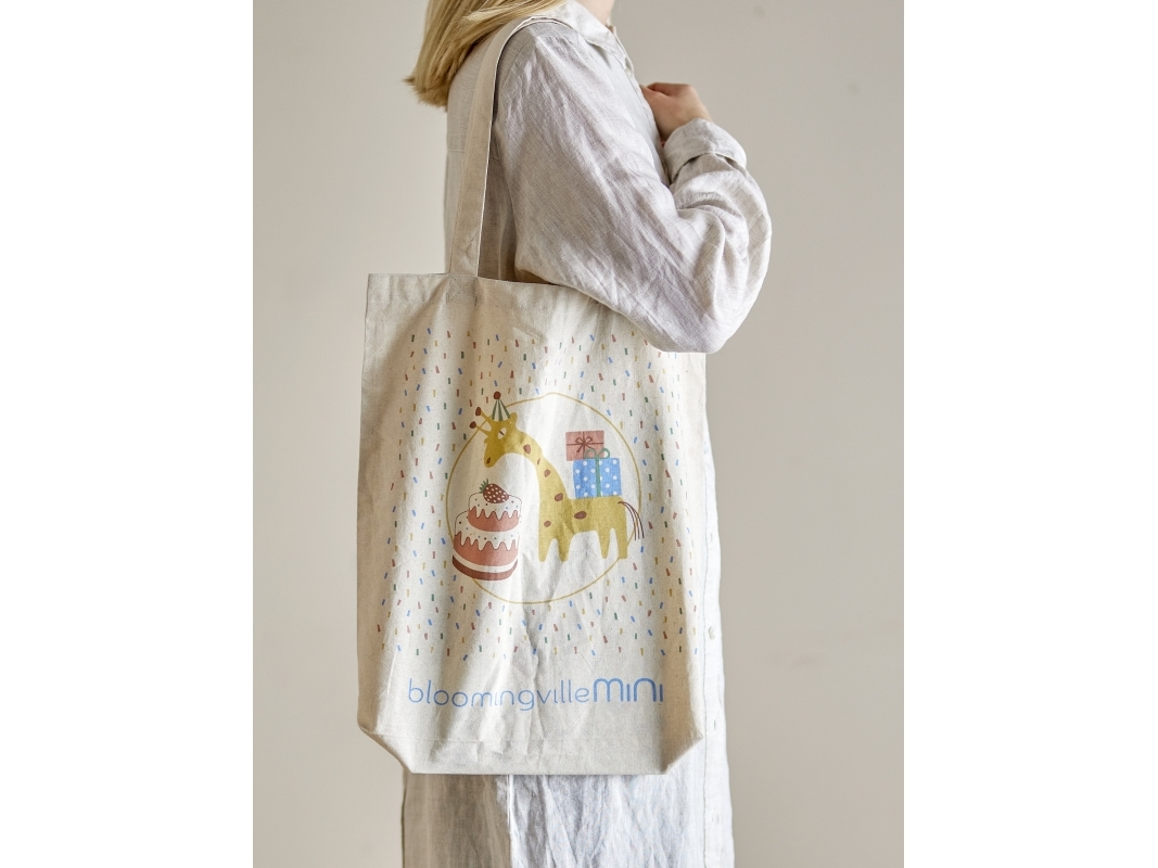 Bloomingville - Celebrate Mulepose, Blå, Bomuld, L38xH40 cm, Handle H25 cm