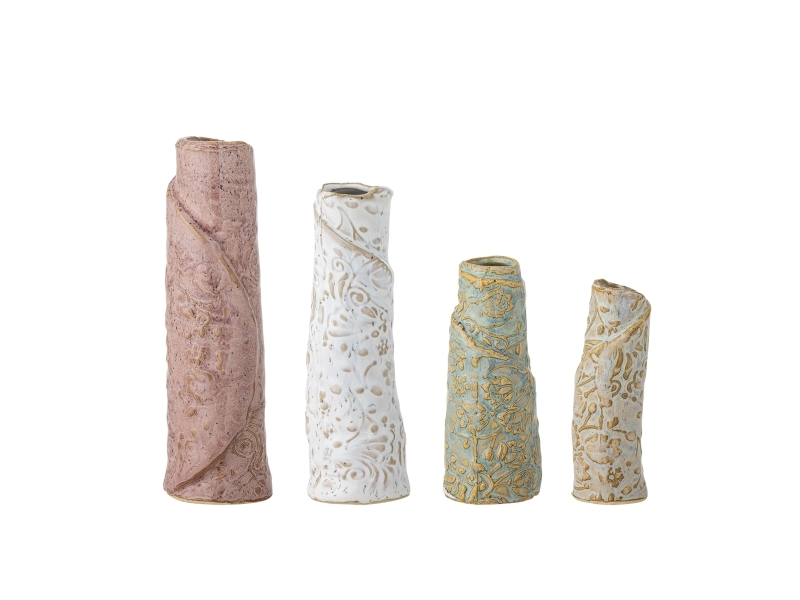 Bloomingville Temple Vase, Bunt, Steingut