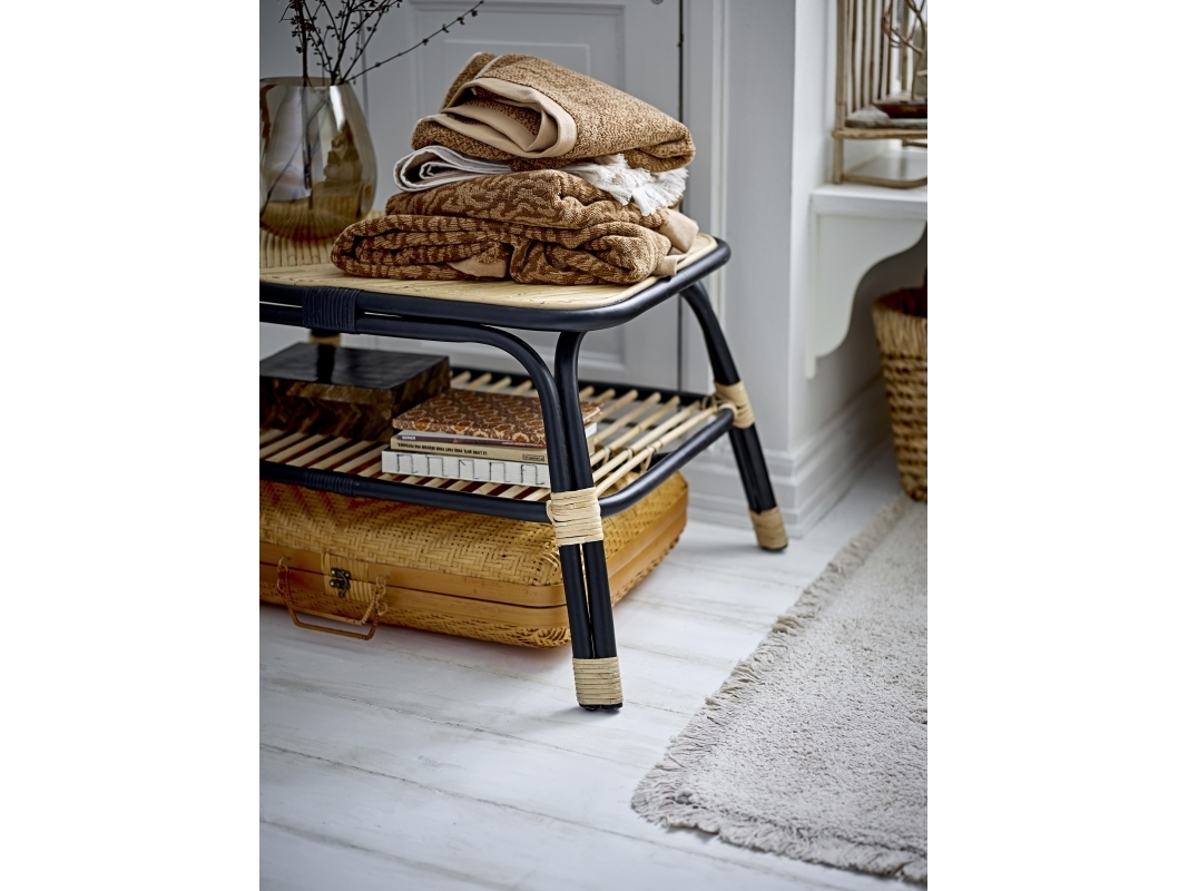 Badehåndklæde Bloomingville Kaysa 70 x 140 cm 100% bomuld brun vævet mønster