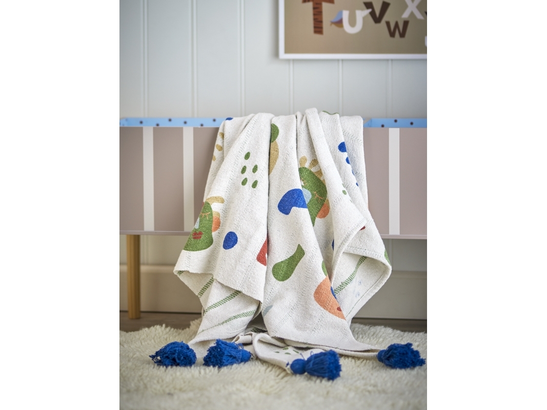 BLOOMINGVILLE MINI Sylvie Plaid, Multifarvet, Genanvendt Bomuld