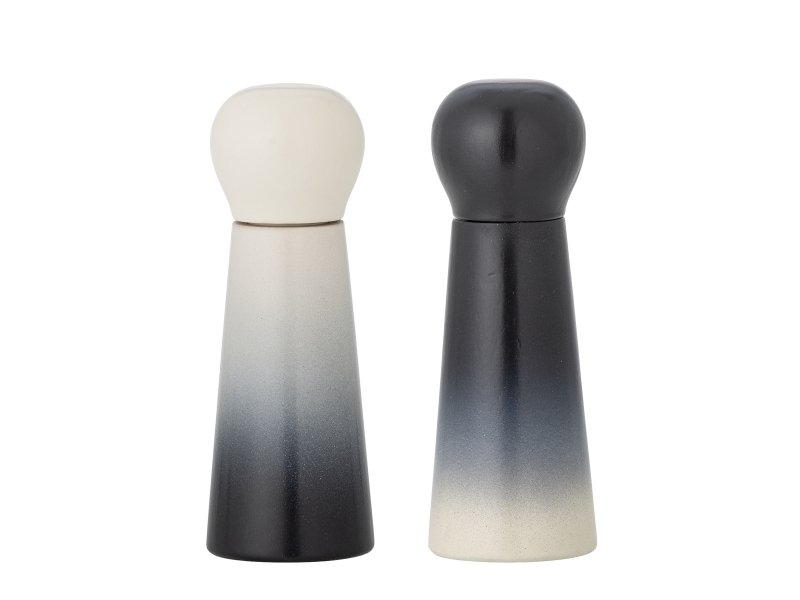 Bloomingville Hyman Salz- Und Pfeffermühle, Schwarz, Gummibaumholz