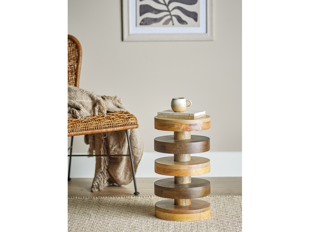 Bloomingville - Franka Sidebord, Brun, FSC 100%® Mango, D25xH45 cm