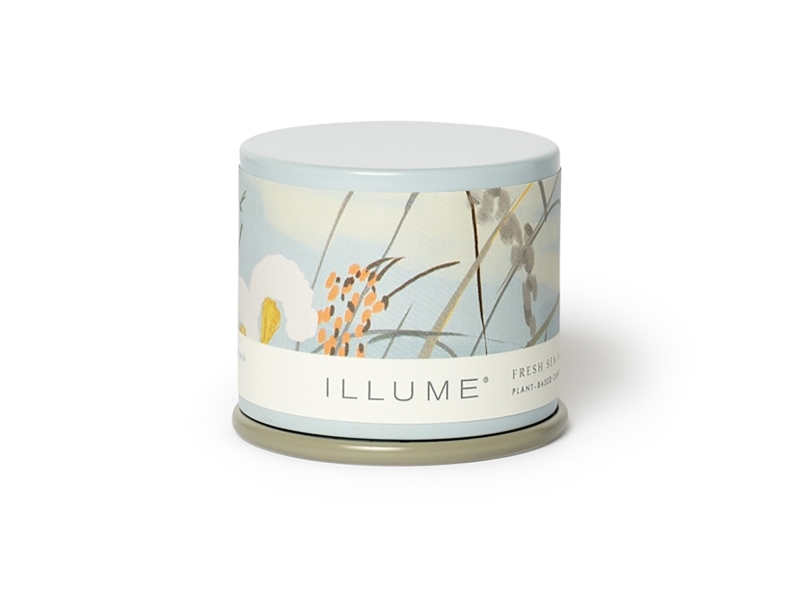 Illume Fresh Sea Salt Demi Vanity Tin Duftlys, Grøn,
