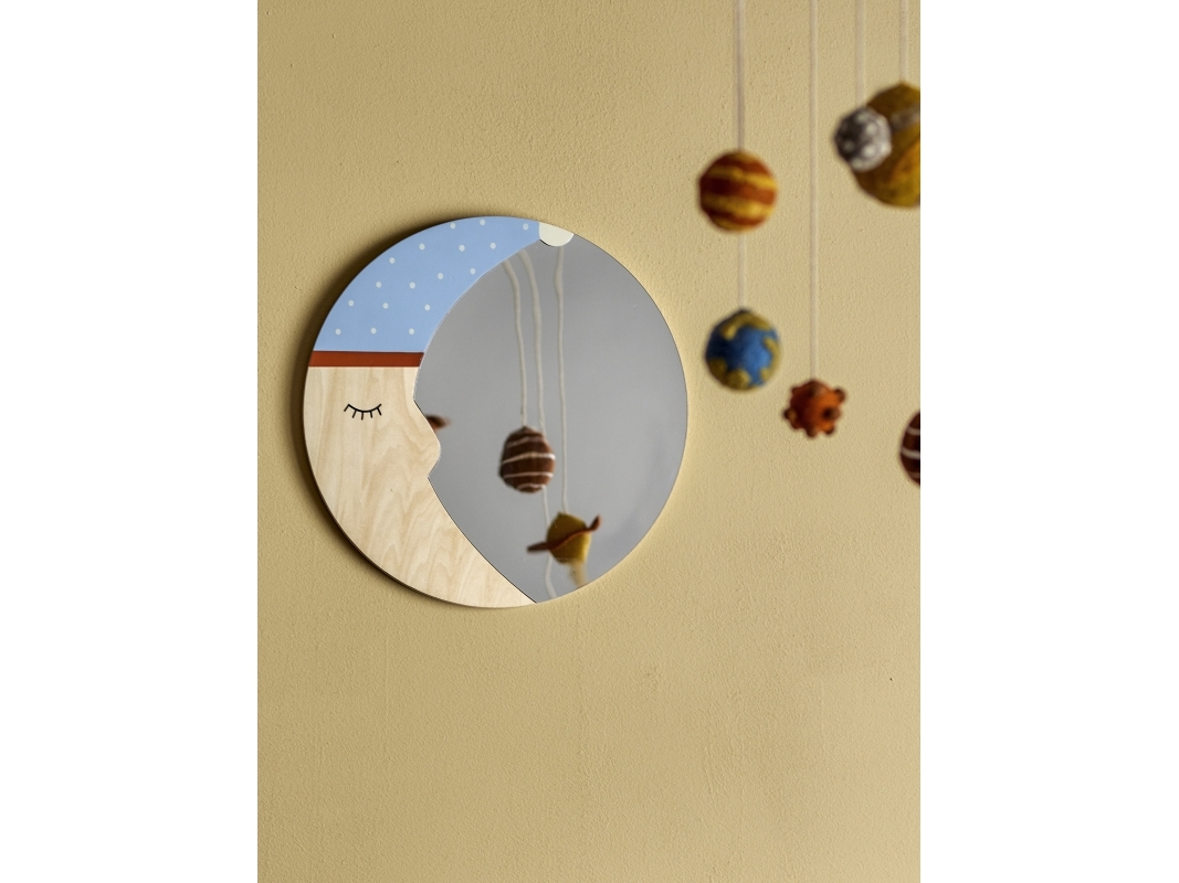 BLOOMINGVILLE MINI Moony Vægspejl, Multifarvet, FSC®100% Plywood | Baby & barn - Inredning - Speglar för hemmet | GameStuff