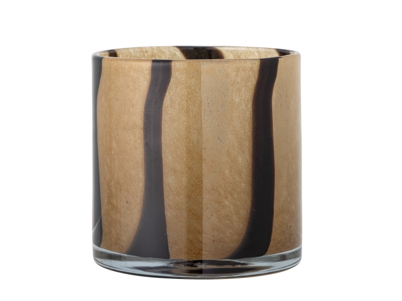 Bloomingville - Liberty Fyrfadsstage, Brun, Glas, D15xH16 cm