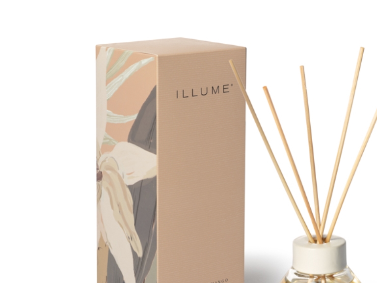 Illume Coconut Milk Mango Scent Diffuser, Rose,