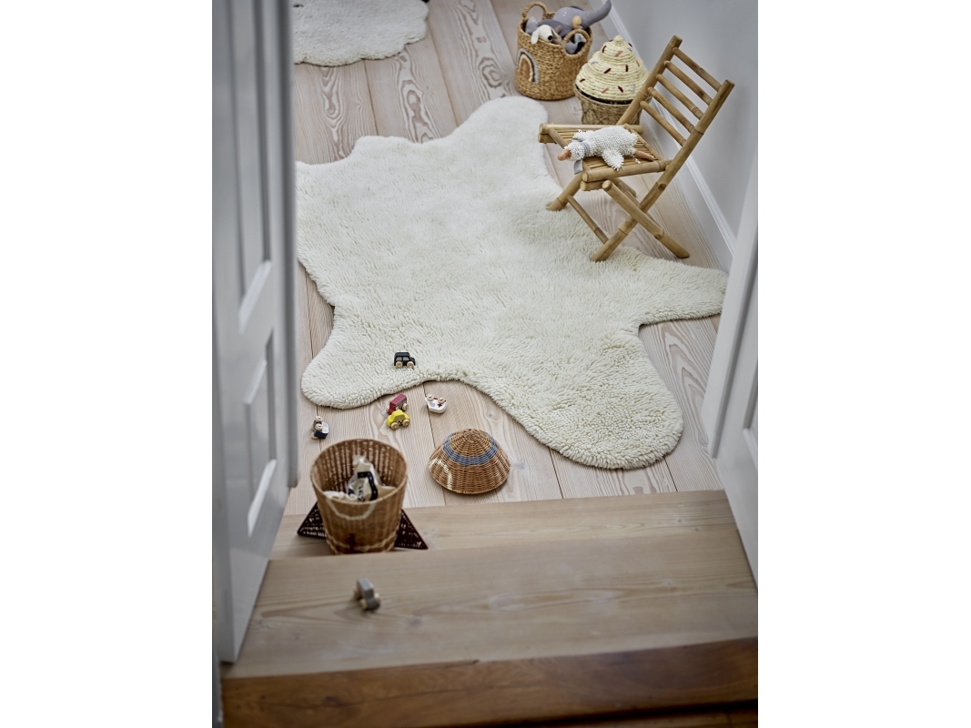 BLOOMINGVILLE MINI Bear Tæppe, Hvid, Uld | Golvbeläggning - Mattor - Avpassede Mattor | GameStuff