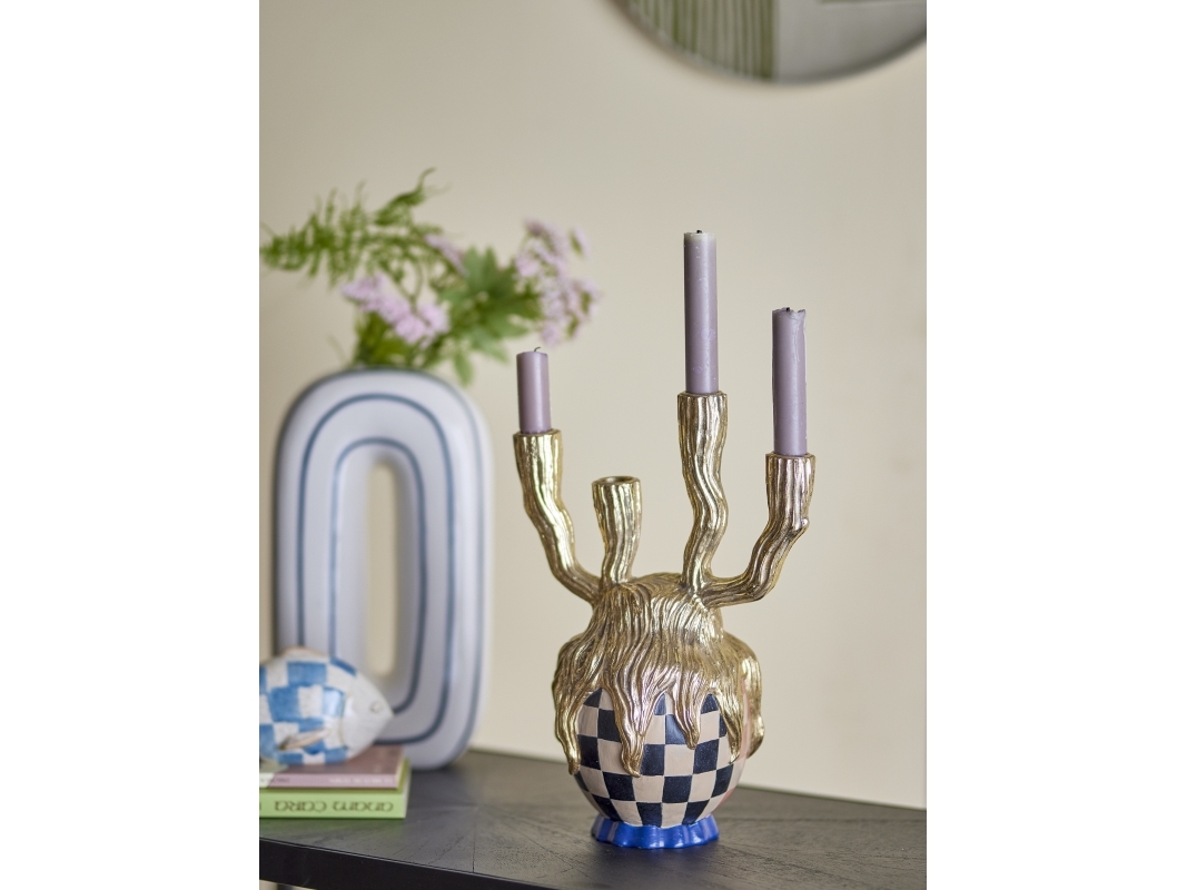 BLOOMINGVILLE Medusa ljusstake, guld, polyresin | Bostäder - Inredning - Ljusstakar | GameStuff