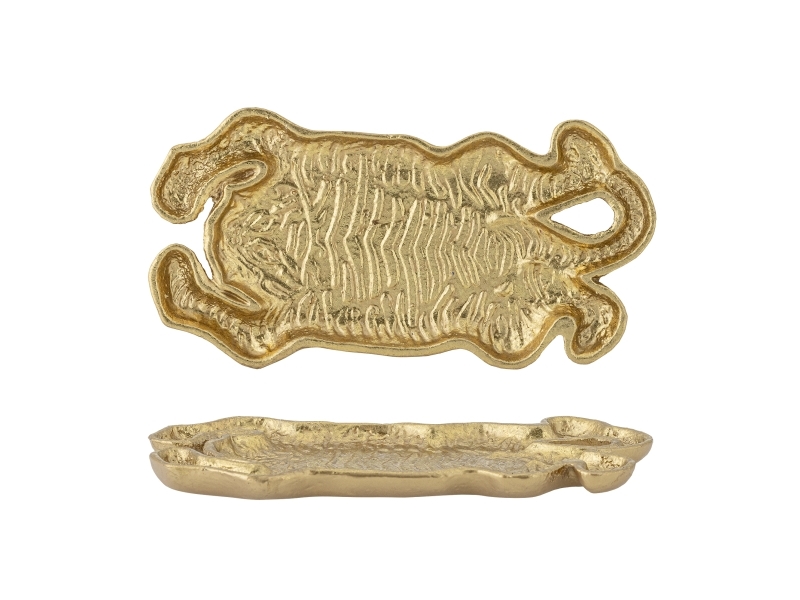 Bloomingville Lester Tablett, Gold, Gusseisen