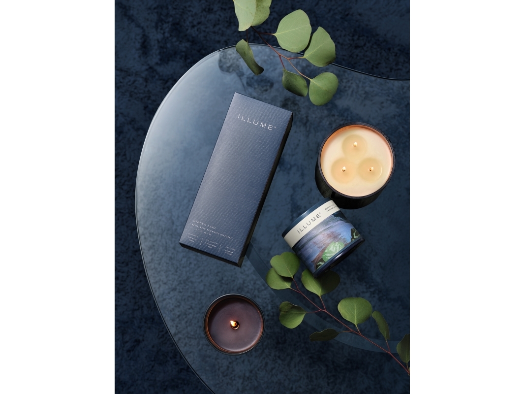 Bloomingville - Hidden Lake Duftpinde, Blå,, 88,7 ML. - 9 Reeds - D8xH7 cm