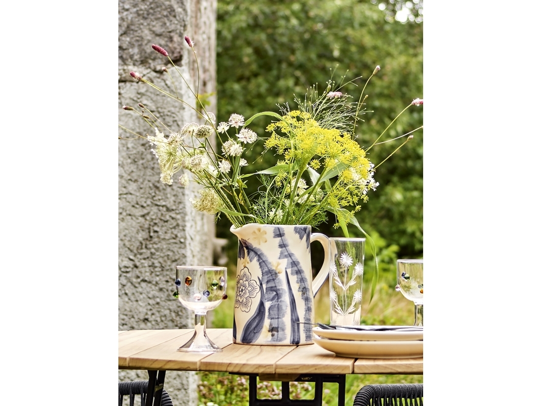 BLOOMINGVILLE Anuuk Vase, Blå, Stentøj | Huset - Inredning - Vaser | GameStuff