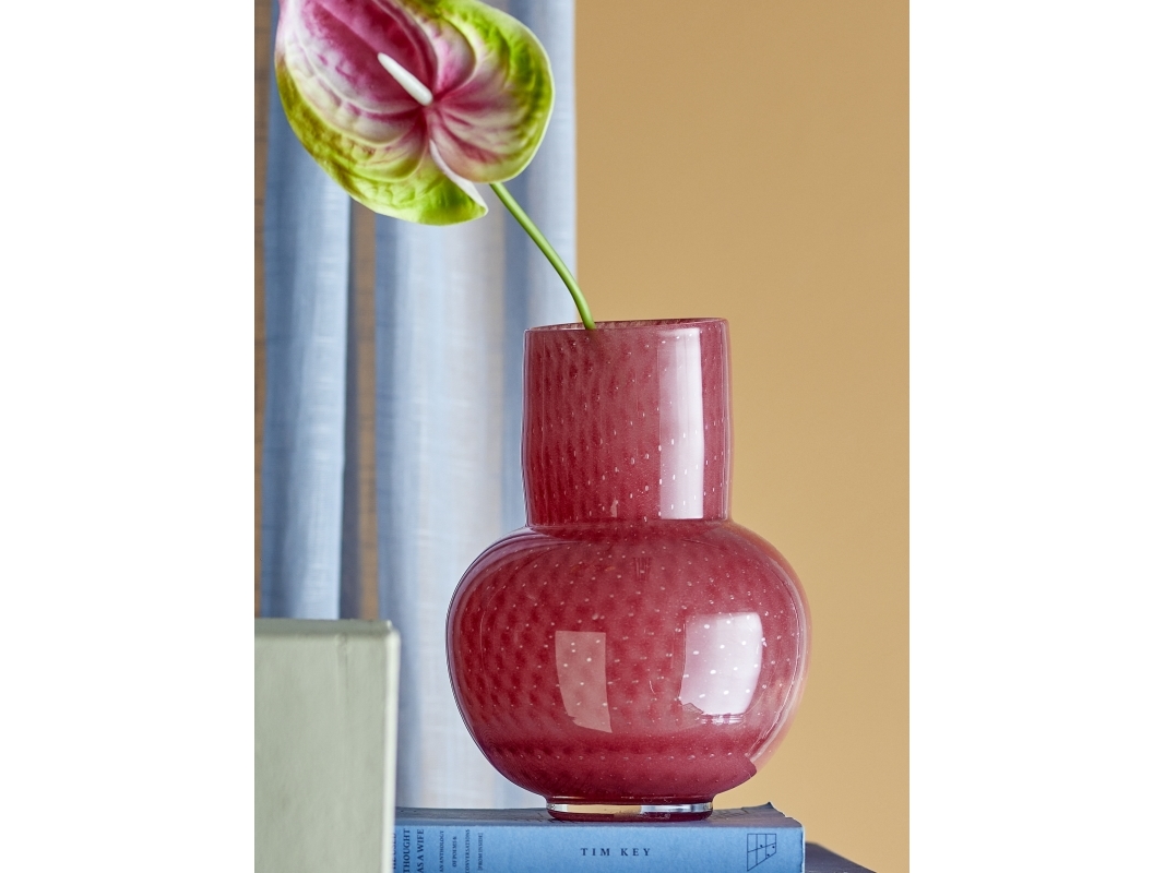 BLOOMINGVILLE Roscoe Vase, Rosa, Glas | Huset - Inredning - Vaser | GameStuff